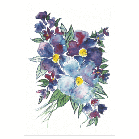 S 506 Blå blomster