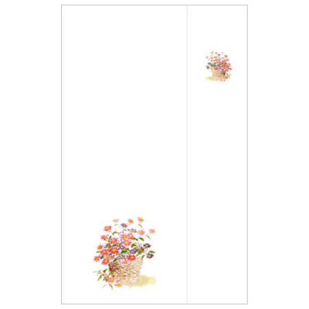 Minibrevpapper - Blomsterkorg