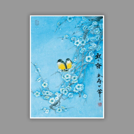 Vårvinter av munmålaren Yongshun Wang