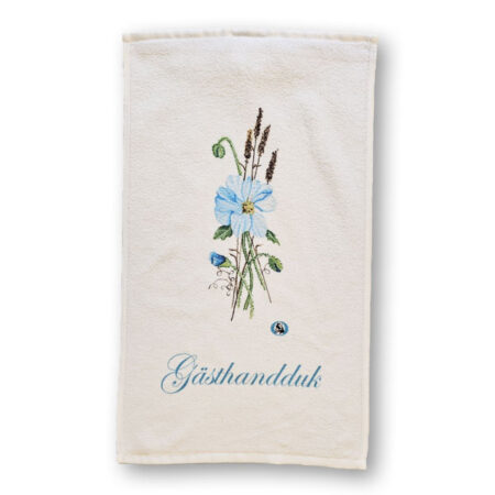 Gästhanduk - Blå Vallmo