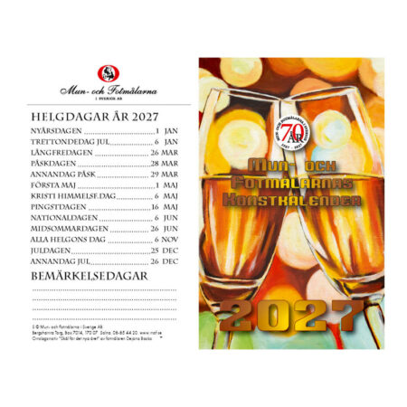 Plånbokskalender för 2027